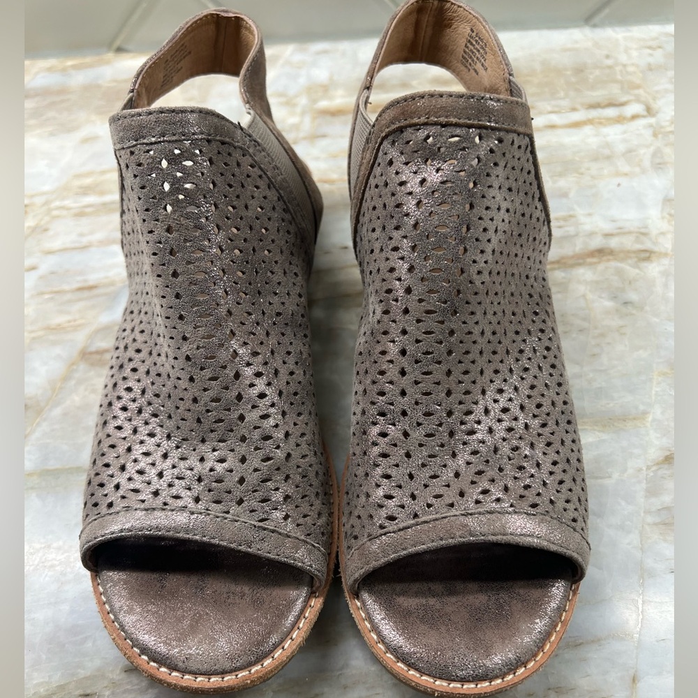Sofft Brown Mules with Perforated Design